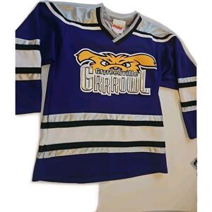 Vtg Grrreenville Grrrowl Jersey Team Hockey Jersey Express Young M